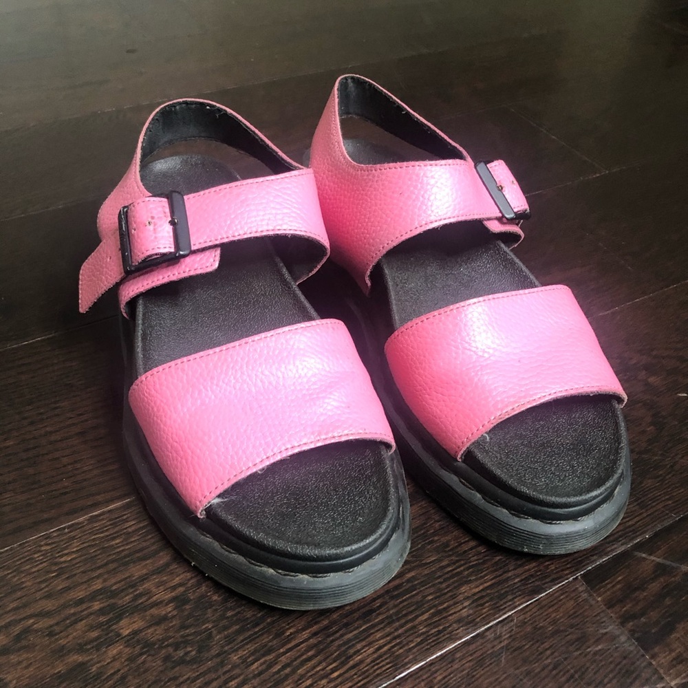 Doc Marten pink Romi Y strap sandals